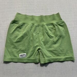 Scrunch Butt Athletic Shorts Women Sz S Green Pre-Owned